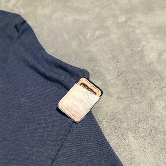 Men's Navy Long Sleeve Henley Shirt - Picture 4 of 6